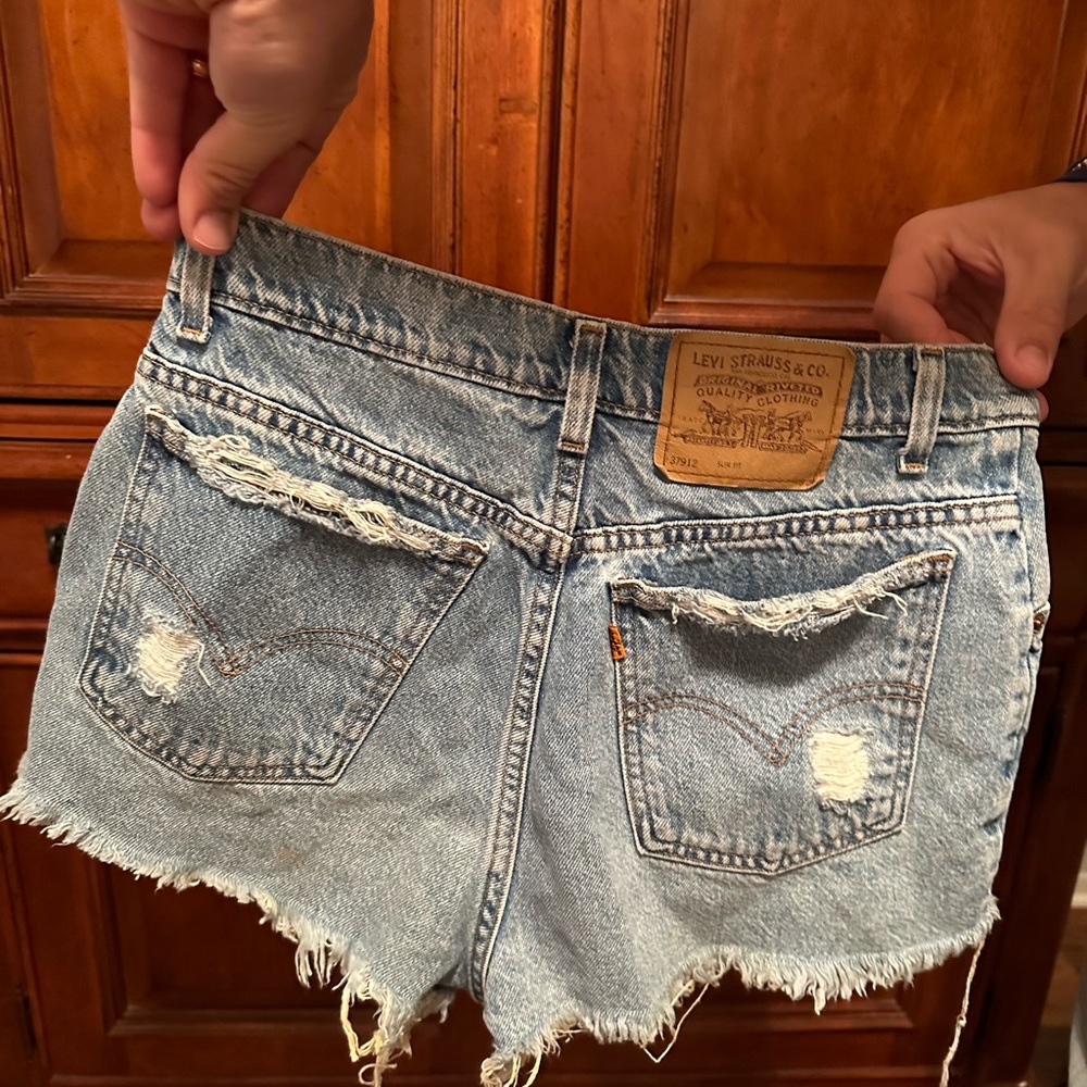 Shop 12th tribe Levi’s shorts denim